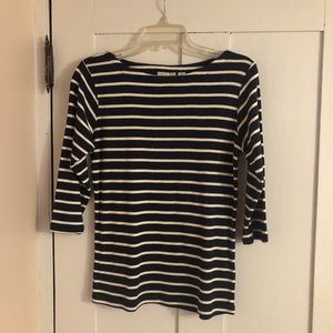 L.L. Bean French Sailor Boatneck 3/4 Sleeve Shirt